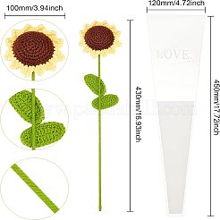 Хлопок вязание искусственный цветок AJEW-WH0013-50