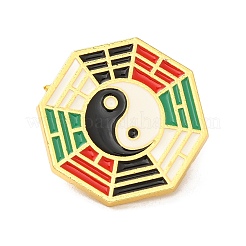 Тактика восьми диаграмм с эмалевой булавкой инь-ян&nbsp;LS-JEWB-K008-01G