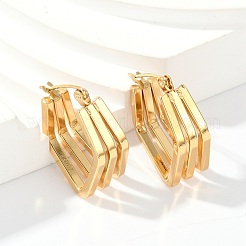 201 серьги-кольца из нержавеющей стали&nbsp;LS-EJEW-Q026-18G