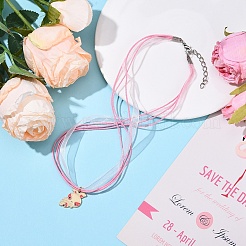 50 шт. 5-цветный вощеный шнур и лента из органзы для изготовления ожерелья&nbsp;NCOR-YW0001-02