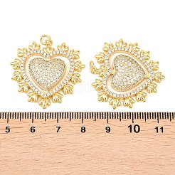 Латунные микропаве прозрачные подвески с фианитом&nbsp;X-KK-C166-04G