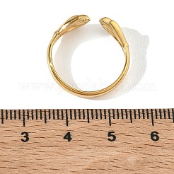 Anelli aperti con polsino in acciaio inossidabile 304 per donna&nbsp;RJEW-L341-05B-G