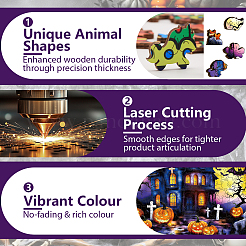 Kits de jouets d'animaux d'assemblage en bois bricolage pour garçons et filles&nbsp;AJEW-WH0344-0167
