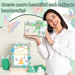 Наборы акриловых наклеек и искусственный цветок из ткани AJEW-GA0007-20