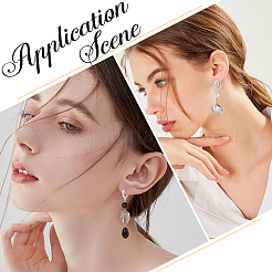 1 пара серег-колец из стерлингового серебра с родиевым покрытием STER-BBC0006-31P