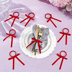 Serviettenringe mit Samtschleife&nbsp;AJEW-WH0077-173