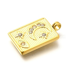 Подвески из нержавеющей стали 304 со стразами&nbsp;STAS-M109-14G-01