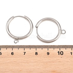 Cierres para pendientes de aro huggie de acero inoxidable 316&nbsp;EJEW-B158-01F-P