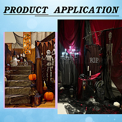 3 шт. 3-х цветная ткань поликоттон на Хэллоуин для поделок своими руками DIY-AR0004-31