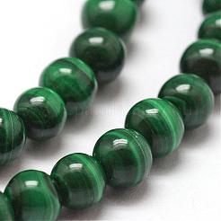 Природные малахит пряди из бисера G-O143-10-4mm