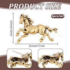6шт брошь в виде лошади из сплава&nbsp;JEWB-PH0001-54AG