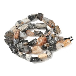 Необработанные грубые натуральные африканские черные опаловые бусины нити G-M453-D02