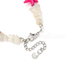 Conjuntos de pulseras con chips de piedra lunar natural&nbsp;BJEW-JB12405-02