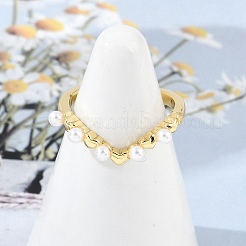 Открытые манжеты для женщин из латуни в форме сердца&nbsp;LS-RJEW-R011-02G