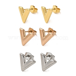 Boucle d'oreille à tige en acier inoxydable 304 avec placage sous vide PVD&nbsp;EJEW-C099-03MC