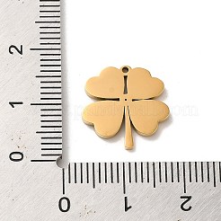 Подвески из нержавеющей стали 304 с ракушками и сердечками в виде клевера STAS-L022-238G