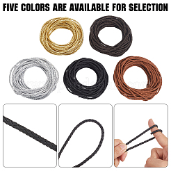 10 м круглый шнур из искусственной кожи с плетением WL-GF0001-32B-05