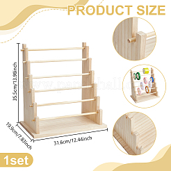 6-lagiger Armband-Organizer-Displayständer aus Holz&nbsp;BDIS-WH0011-10