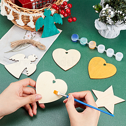 Thème de noël pendentifs en bois décorations&nbsp;WOOD-GA0001-09
