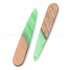 Pendentifs en résine opaque et bois de noyer&nbsp;RESI-S389-039A-C03