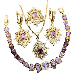 Цветочные латунные подвески с кубическим цирконием&nbsp;FS-WG51B69-03