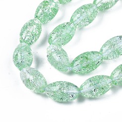 Trasparente perle di vetro crackle fili&nbsp;GLAA-S192-B-010E