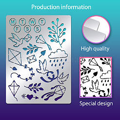 Трафареты для штампов из нержавеющей стали DIY-WH0289-045