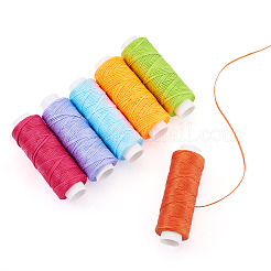6 рулон плоских вощеных полиэфирных шнуров 6 цветов YC-TA0001-08A