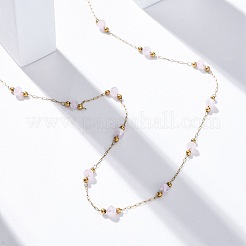 Ожерелья из цепочек из нержавеющей стали 304 и стекла NJEW-U026-22G