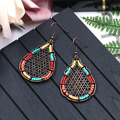 Orecchini pendenti in lega stile bohemien&nbsp;EJEW-F238-25