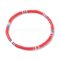4 pz 4 colori fatti a mano in argilla polimerica perline elastiche cavigliere set per le donne&nbsp;AJEW-AN00467