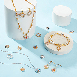 45шт 9 стильные подвески из сплава с кристаллами и стразами ALRI-GA0001-06