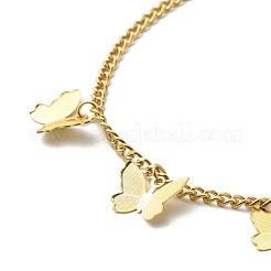 Ножные браслеты из натуральных зеленых агатовых бусин для девочек и женщин AJEW-AN00450-04