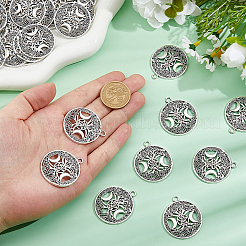 40 шт. подвески из полого сплава в тибетском стиле&nbsp;TIBEP-FH0001-29AS