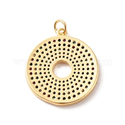 Реечное покрытие латунь микро паве разноцветные подвески из кубического циркония&nbsp;KK-F852-17G-02