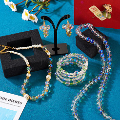 2 нить гальванических прозрачных стеклянных бусин&nbsp;EGLA-TA0001-34B