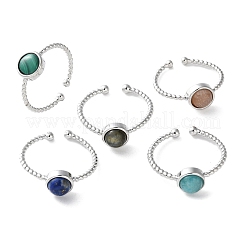 Кольца из натурального драгоценного камня RJEW-I052-01P