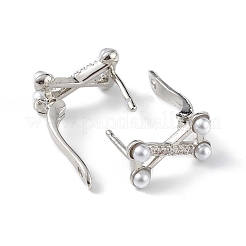 Фурнитура для латунных сережек с крест-накрест ZIRC-L097-056P