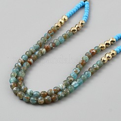 Хлопчатобумажные со стеклянными и пластиковыми бусинами ленты для шляп&nbsp;DIY-WH0671-069A