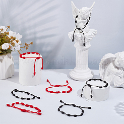10 bracciale intrecciato in nylon e poliestere di 2 colori per donna e uomo&nbsp;BJEW-SC0001-81