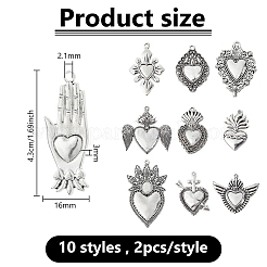 20шт 10 стиля подвески из сплава в тибетском стиле TIBE-DC0001-24