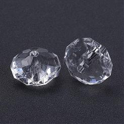 Perle sfaccettate in acrilico trasparente trasparente per collane di grosso spessore&nbsp;X-PAB1463Y-16