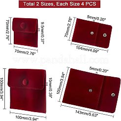 8шт 2 стильных квадратных бархатных мешочка для ювелирных изделий TP-FH0001-01B