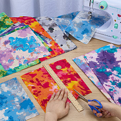 12 шт. хлопчатобумажная ткань с принтом&nbsp;DIY-FG0008-30