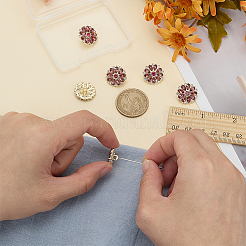 6 шт. пуговицы из сплава со стразами&nbsp;BUTT-FG0001-58A