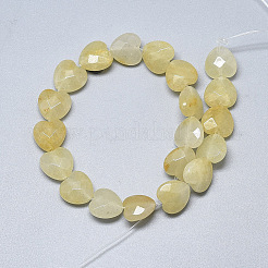 Chapelets de perles en jade topaze naturelle&nbsp;G-S357-E01-12