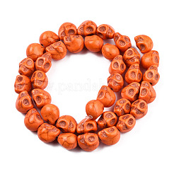 Cuentas de turquesas sintéticas hebras&nbsp;TURQ-S105-10x10mm-04