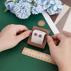 Прямоугольные деревянные подставки для сережек&nbsp;EDIS-WH0032-20