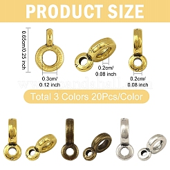 60 шт. 3-х цветные тибетские трубчатые дужки FIND-YW0007-58