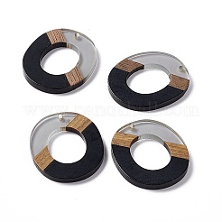 Pendentifs en résine opaque et bois de noyer&nbsp;RESI-M027-01J